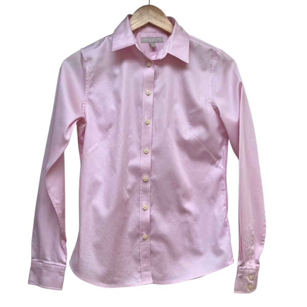 Banana Republic Non Iron Fitted light Pink blouse size 4P
